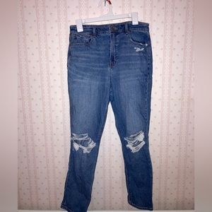 Love these jeans! Size 10 mom jeans from American Eagle (fit more like 6/8)